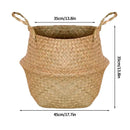 Axyaa Seagrass Rattan Basket: Toy & Flowerpot Organizer, Hanging Storage Bin