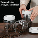 Axyaa Glass Coffee Beans Storage Jar - Vacuum Sealed Moisture-proof Container