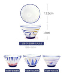 Axyaa 5 Inch Ceramic Rice Porridge Bowl Fruit Salad Breakfast Dim Sum Bowl