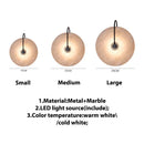 Axyaa Modern Marble Wall Sconces LED Surface Mount Black Lighting