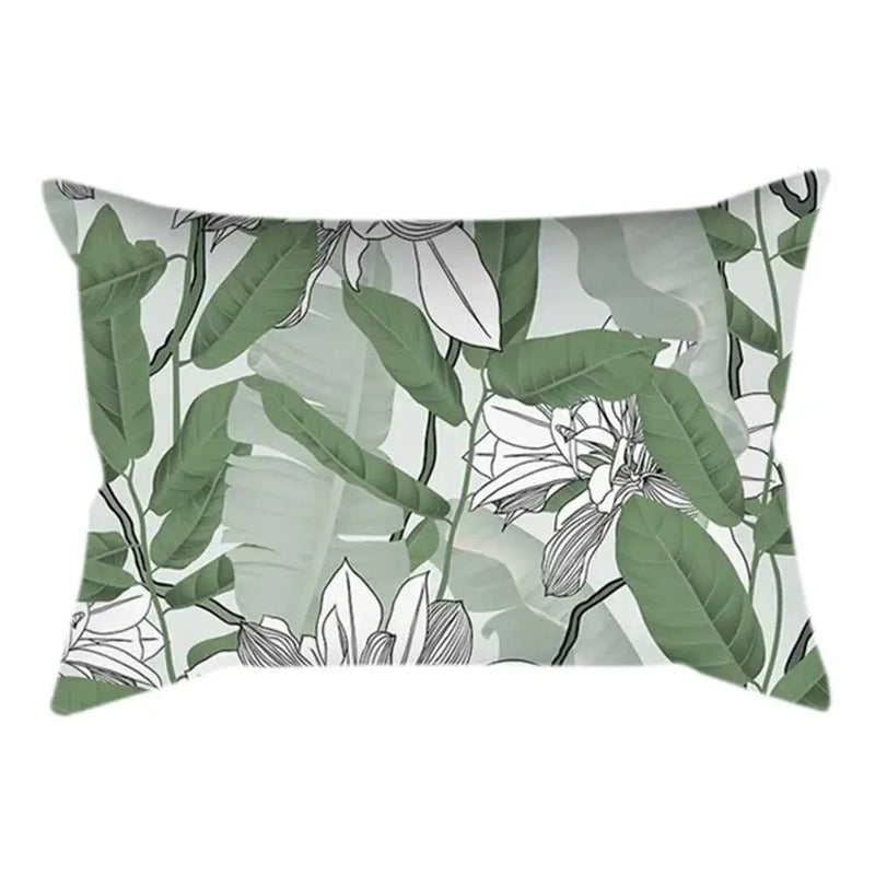 Axyaa Plant Art Polyester Cushion Cover Elegant for Living Room Sofa 30x50cm
