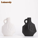 Axyaa Ceramic Vase: Elegant Water Line Flower Container for Home Decor
