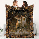 Axyaa Vintage Elk Flannel Throw Blanket - Cozy All-Season Gift for Home & Travel