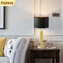 Axyaa Nordic Light Luxury LED Desk Lamp Black Lampshade Home Decor Lighting
