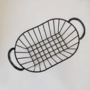 Axyaa Iron Storage Basket with Handle & Desk Organizer for Snacks, Cosmetics - Large Capacity