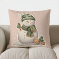 Axyaa Cozy Christmas Santa with Gingerbreads Pillow Cover