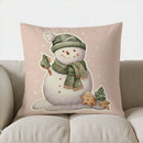 Axyaa Cozy Christmas Santa with Gingerbreads Pillow Cover