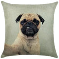 Axyaa French Bulldog Print Linen Throw Pillowcase for Home and Car Decor