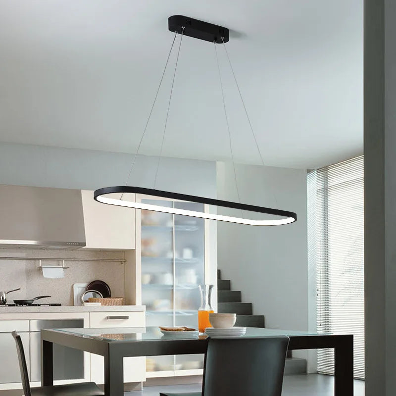 Axyaa Runway Oval LED Pendant for Living, Dining, Bedroom Lighting
