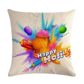 Axyaa Holi Holiday Pillowcase: Vibrant Decor for Home, Office, or Party
