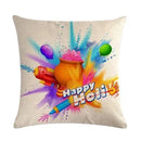 Axyaa Holi Holiday Pillowcase: Vibrant Decor for Home, Office, or Party