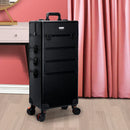Axyaa Aluminum Compact Cosmetic Makeup Case On Wheels