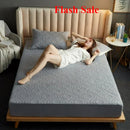 Axyaa Waterproof Antibacterial Padded Mattress Protector with Non-Slip Cover