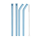 Axyaa Glass Straw 5Pcs Set for Bubble Tea & Smoothies, Eco Friendly Reusable Straws