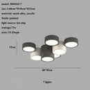 Axyaa Nordic Minimalist LED Ceiling Lamp Black White Cylinder Lighting Fixtures