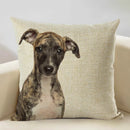 Axyaa Nordic Dog Decorative Cushion Cover 45x45cm, Linen Sofa Pillow Cover