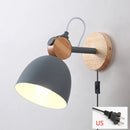 Axyaa Wooden E27 Wall Lamp Sconce for Indoor Home Decoration