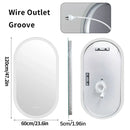 Axyaa LED Backlit Smart Bathroom Mirror 48x24" Dimmable 3 Colors Anti-Fog IP65