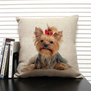 Axyaa Dog Pattern Cushion Cover for Family Sofa and Car Decoration