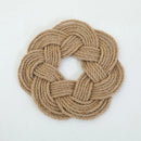 Rattan Straw Wall Hanging Decor by Axyaa - Handmade Round Frame Ornament & Table Mat