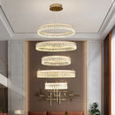 Axyaa Modern Crystal LED Chandelier for Living Dining Room Decor