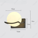Axyaa LED Glass Spherical Wall Lamp E27 for Bedroom Indoor Lighting