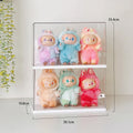 Axyaa Labubu Dolls Acrylic Display Case Dustproof Blind Box Plush Doll Storage Box