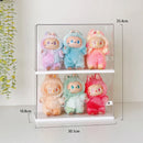 Axyaa Labubu Dolls Acrylic Display Case Dustproof Blind Box Plush Doll Storage Box