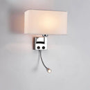 Axyaa European Indoor LED Wall Lamp Living Room Bedroom Modern Fabric Wall Sconce