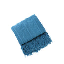 Axyaa Knitted Throw Blankets: Cozy Chunky Textured Vintage Gift, Tassel Trim