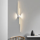 Axyaa White/Black LED Wall Lamp - Modern Living Room & Bedside Light