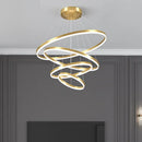 Axyaa Circular Aluminum Ring Chandeliers for Living Room and Restaurant Lighting