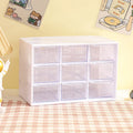 Axyaa 9-Grid Kawaii Color Desktop Organizer for Jewelry and Sundries
