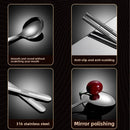 Axyaa Stainless Steel Cutlery Set with Tableware Box