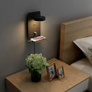 Axyaa LED Wall Lamp with USB Charging Port & Switch, Modern 9W Black/White Art Lighting