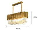 Axyaa Crystal LED Pendant Chandelier: Elegant Glass Living Room Lighting