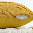 Axyaa Soft Plush Faux Wool Yellow Pillow Covers for Sofa Living Room
