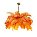 Axyaa Feather Ceiling Lamp LED Chandelier for Modern Nordic Home Decor