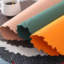 Axyaa Round Pink Placemats Set for Dining and Events
