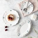 Axyaa Swallow Plate Beige Flat Serving Platter - Small and Fresh Style
