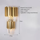 Axyaa Luxury Crystal Wall Lamp for Modern Living Room and Staircase Walls