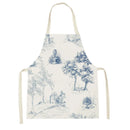 Axyaa White Gold Mountain View Kitchen Apron for Home Cooking and Baking