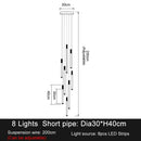 Luxury LED Spiral Staircase Chandelier for Villa Hall, Living Room, Restaurant by Axyaa