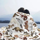 Axyaa Fuzzy Ferrets Blanket - Funny Cryptid Animal Pattern Throw Blanket