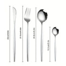 Axyaa Stainless Steel Silverware Set - 24Pcs Dinnerware Cutlery Flatware Kitchen Tableware