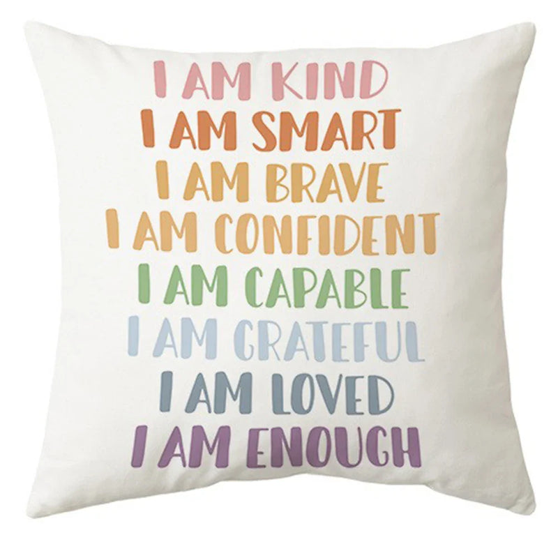 Axyaa Rainbow Sun Pattern Pillowcase for Children's Room & Living Room Decor