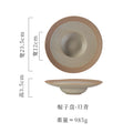 Axyaa Spaghetti Deep Plate Coarse Pottery Soup Salad Ceramic Tableware