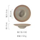 Axyaa Spaghetti Deep Plate Coarse Pottery Soup Salad Ceramic Tableware