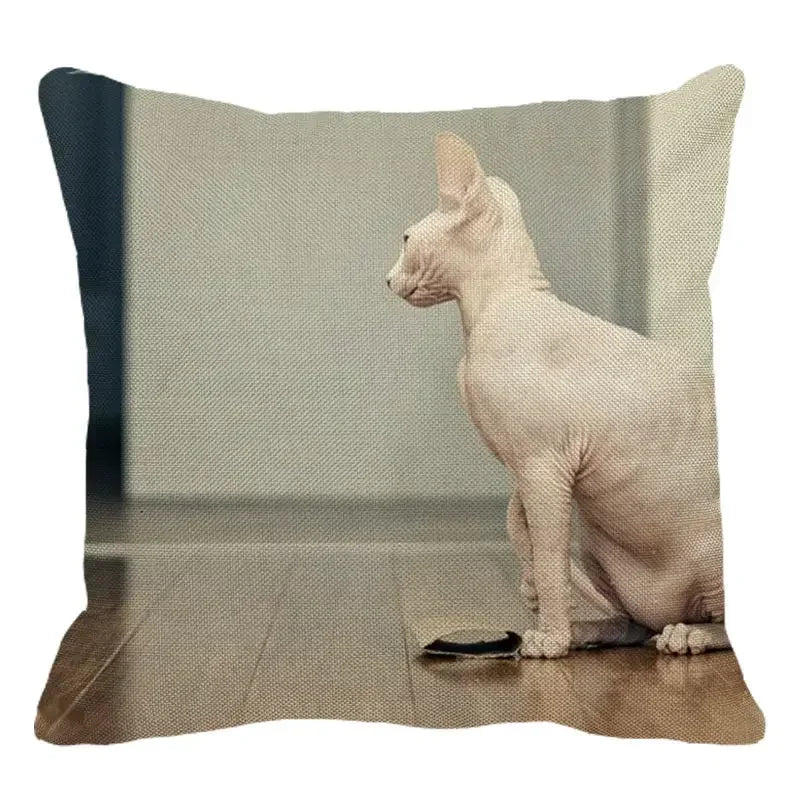 Cute Axyaa Sphinx Cat Cushion Cover 45X45cm - Home Sofa Decoration Pillowcase