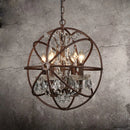 Axyaa Crystal Chandelier: Mid Century Birdcage LED Globe Lighting